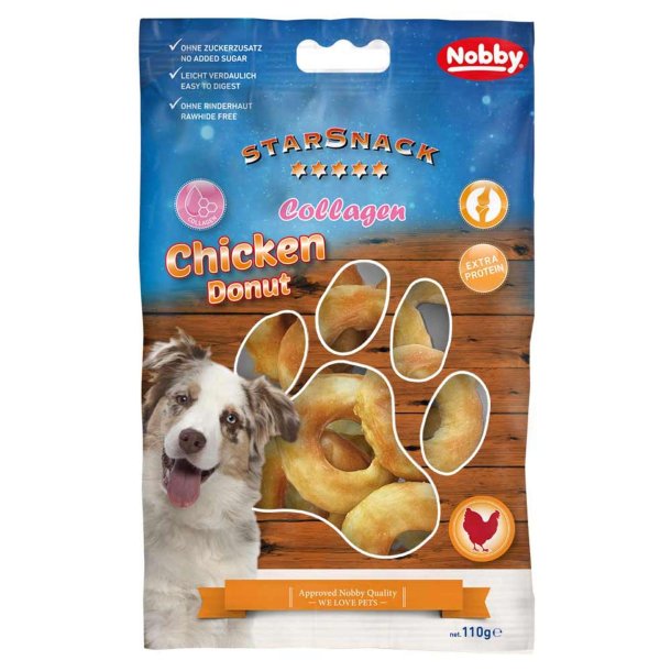 Nobby StarSnack BBQ Chicken Donut COLLAGEN - 110g