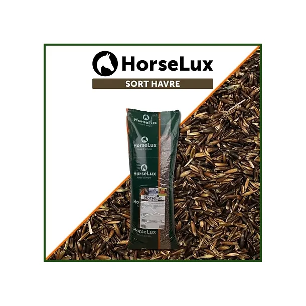 HorseLux Sort Havre - 12kg