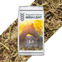 Billede af en sk Brogaarden Optimal Mash Light. Bagved er vist et billede af den mash der er i skken