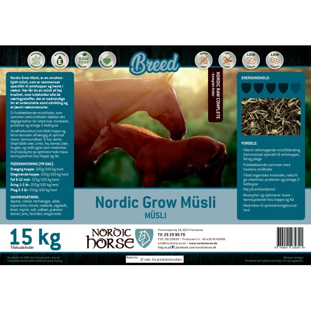 Nordic Horse Grow Musli - 15kg