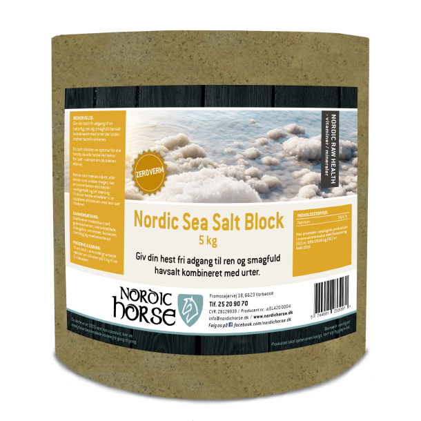 Nordic Horse Sea Salt Block Zero Verm