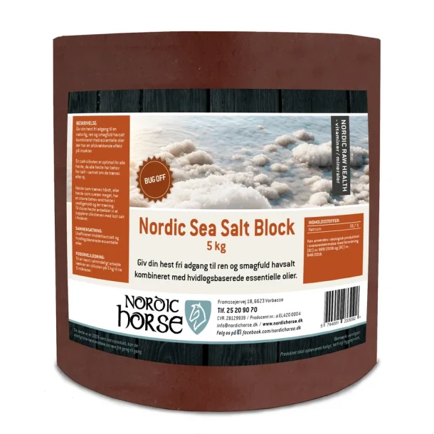 Nordic Horse Sea Salt Block Bug Off - 5kg