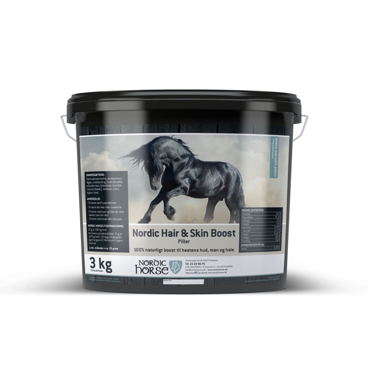 Nordic Horse Hair & Skin Boost Tilskudsprodukter Agersnap Hestefoder